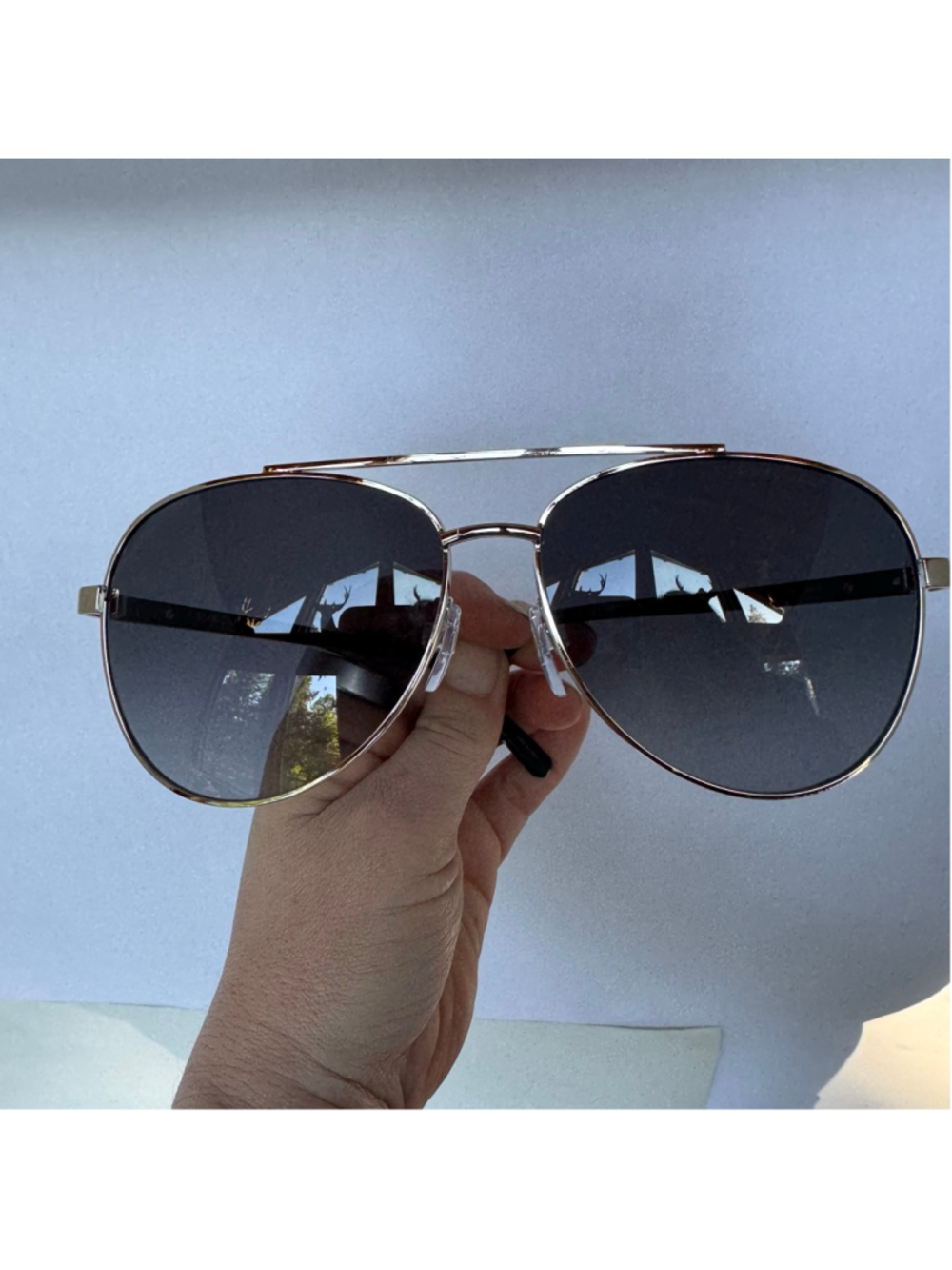 NEW Marc Jacobs 760/S Aviator Sunglasses Gold Black Gray Gradient 60mm - Picture 6 of 11